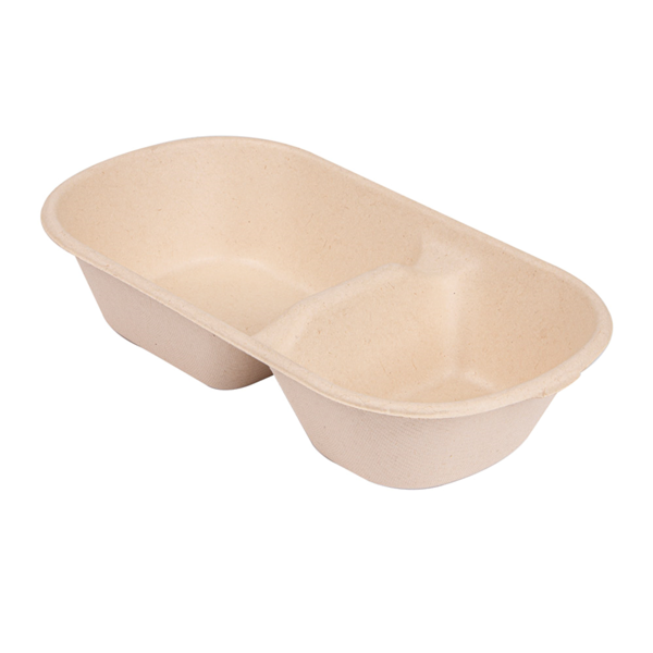 Garcia de pou LUNCH BOXES 2 COMPART. 'BIONIC' 850 ML 23 5x13 1x4 6 CM NATURAL BAGAZO (500 UNID.)