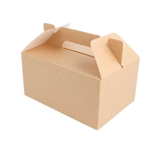 Garcia de pou MALETAS DE COMIDA PARA LLEVAR 'THEPACK' 220 G/M2 18x12x9 CM NATURAL CARTÓN ONDULADO NANO-MICRO (100 UNID.)