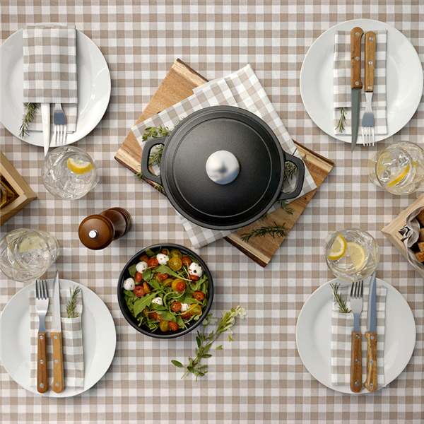 Garcia De Pou MANTEL 'LIKE LINEN - VICHY' 70 G/M2 1 20x25 M TAUPE SPUNLACE (1 UNID.)