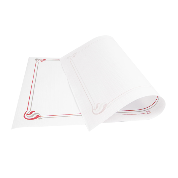 Garcia De Pou MANTELINES BURDEOS & GRIS 'MAXIM' 48 G/M2 31x43 CM BLANCO CELULOSA (2000 UNID.)