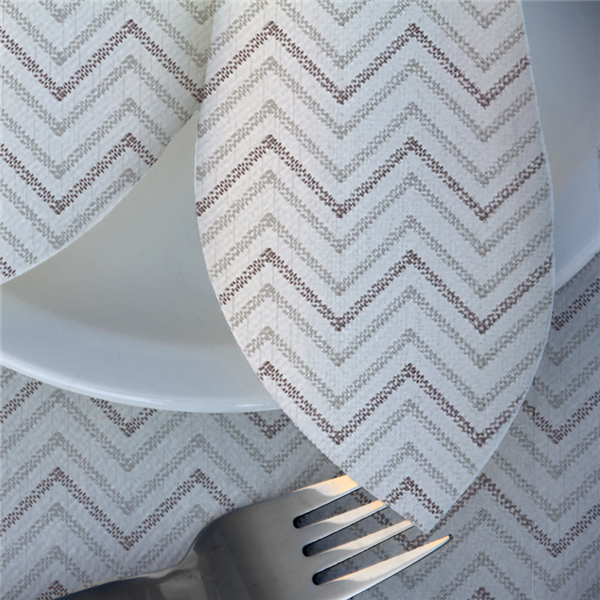 Garcia De Pou MANTELINES 'CHEVRON' 55 G/M2 30x40 CM GRIS/MARRÓN AIRLAID (800 UNID.)