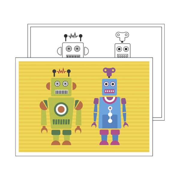 Garcia de pou MANTELINES COLOREAR "ROBOT" 100 G/M2 31x43 CM CUATRICROMÍA CELULOSA (1000 UNID.)