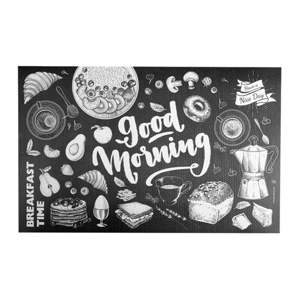 Garcia de pou MANTELINES 'GOOD MORNING' 120 G/M2 24 5x38 5 CM NEGRO/BLANCO CELULOSA (1000 UNID.)