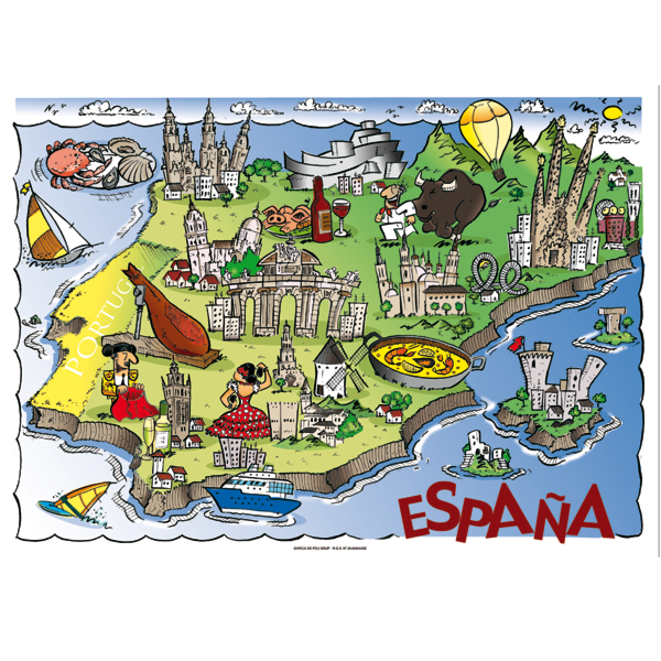 Garcia de pou MANTELINES OFFSET 'ESPAÑA' 70 G/M2 31x43 CM CUATRICROMÍA PAPEL (2000 UNID.)