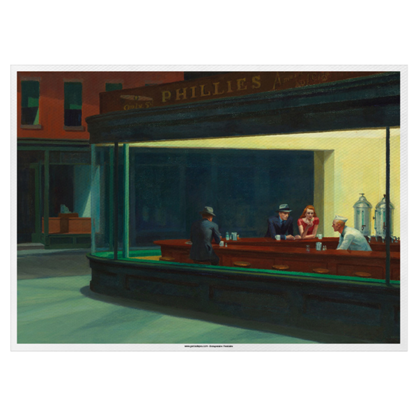 Garcia de pou MANTELINES OFFSET 'NIGHTHAWKS BY HOPPER' 70 G/M2 31x43 CM CUATRICROMÍA PAPEL (2000 UNID.)