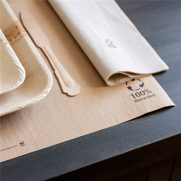 Garcia De Pou MANTELINES PARA BANDEJAS 'SELF-SERVICE' 48 G/M2 28x35 CM NATURAL PAPEL RECICLADO (2000 UNID.)