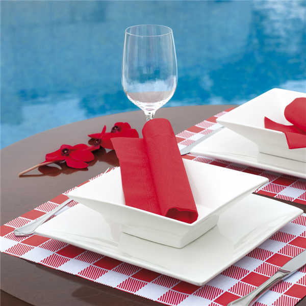 Garcia De Pou MANTELINES 'VICHY' 48 G/M2 31x43 CM BLANCO CELULOSA (2000 UNID.)