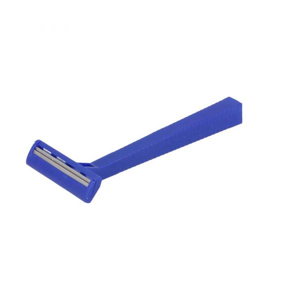 Garcia de pou MAQUINILLAS AFEITAR DOBLE HOJA A GRANEL 10 CM AZUL HDPE (100 UNID.)
