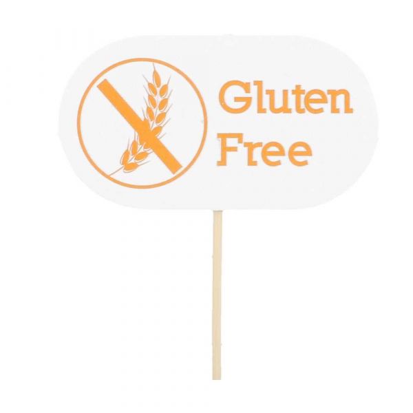 Garcia de pou MARCADORES "GLUTEN FREE" 8 CM BLANCO MADERA (100 UNID.)
