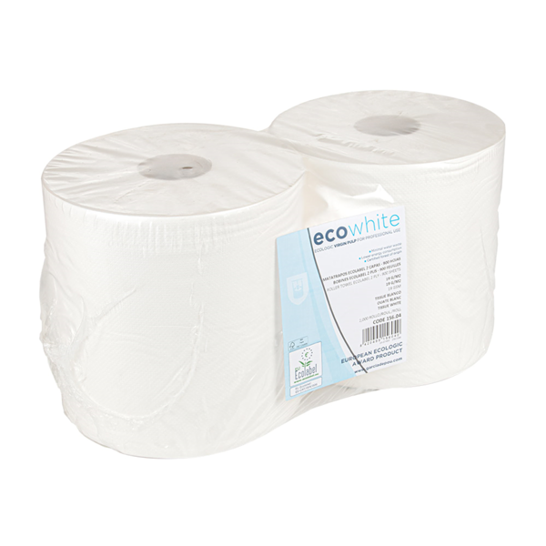 Garcia de pou MATATRAPOS ECOLABEL 2 CAPAS - 900 HOJAS 19 G/M2 Ø26x26 CM BLANCO TISSUE (2 UNID.)