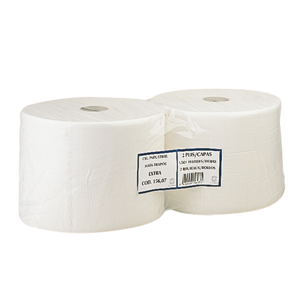 Garcia De Pou MATATRAPOS ECOLABEL 2 CAPAS - BOBINA 2 5 KG 19 G/M2 Ø26x24 CM BLANCO TISSUE (2 UNID.)