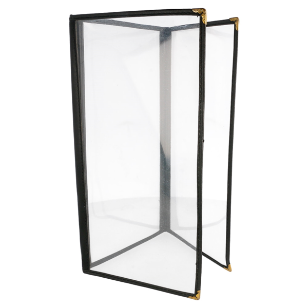 Garcia De Pou MENÚ "AMERICANO" 3 CUERPOS 10 5x29 7 CM NEGRO PVC (1 UNID.)