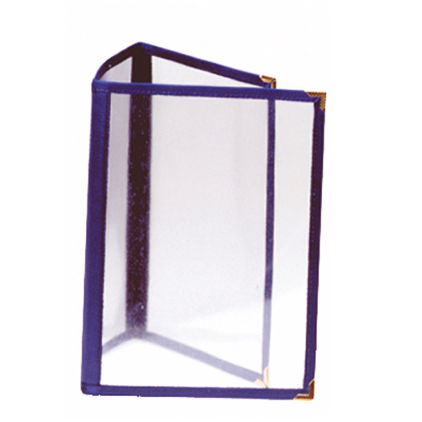 Garcia de pou MENÚ "AMERICANO" DIN-A4 3 CUERPOS AZUL PVC (1 UNID.)
