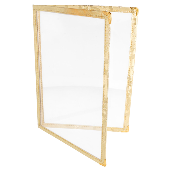 Garcia De Pou MENÚ "AMERICANO" DIN-A5 2 CUERPOS ORO PVC (1 UNID.)