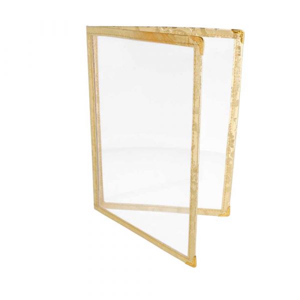 Garcia de pou MENÚ "AMERICANO" DIN-A5 2 CUERPOS ORO PVC (1 UNID.)