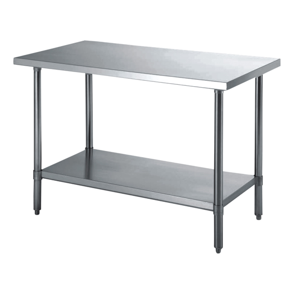 Garcia de pou MESA TRABAJO 2 NIVELES 90x60x96 CM PLATEADO INOX (1 UNID.)