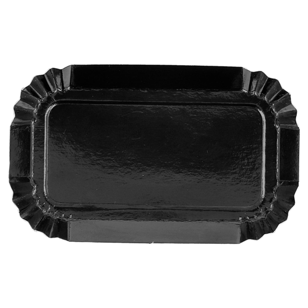 Garcia De Pou MINI BANDEJAS 325 G/M2 4x8 CM NEGRO CARTÓN (100 UNID.)