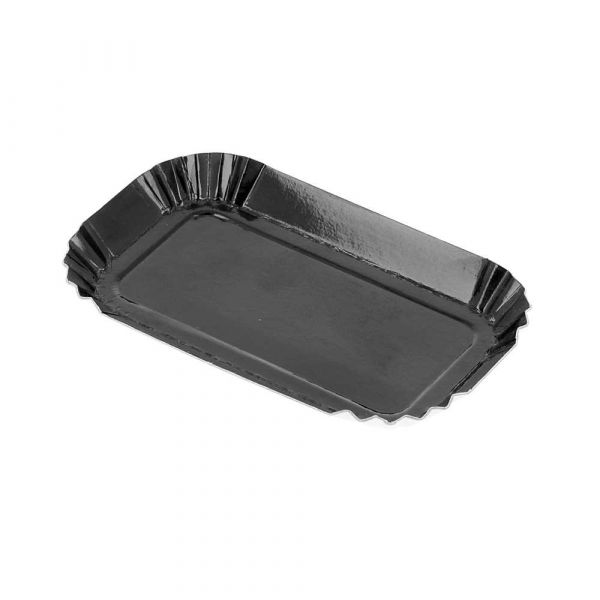 Garcia de pou MINI BANDEJAS 325 G/M2 4x8 CM NEGRO CARTÓN (100 UNID.)