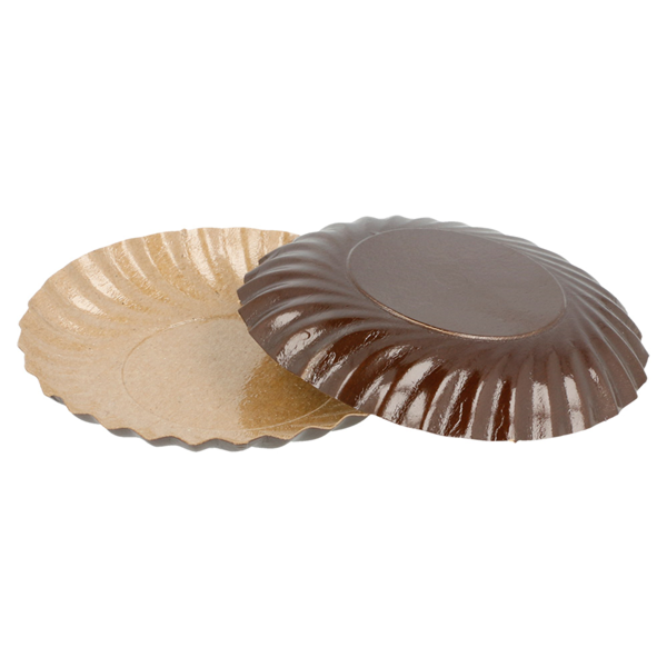 Garcia de pou MINI BANDEJAS 380 G/M2 Ø 9 CM CHOCOLATE/PRALINÉ CARTÓN (200 UNID.)