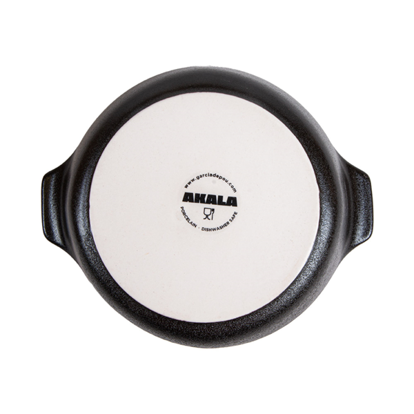 Garcia De Pou MINI BANDEJAS CON ASAS 'SLATE' 'AKALA' 18 5x15x5 CM NEGRO PORCELANA (6 UNID.)