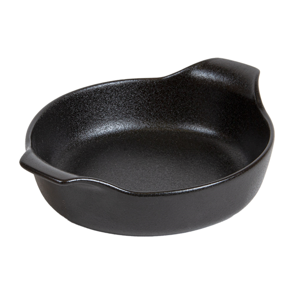 Garcia de pou MINI BANDEJAS CON ASAS 'SLATE' 'AKALA' 18 5x15x5 CM NEGRO PORCELANA (6 UNID.)