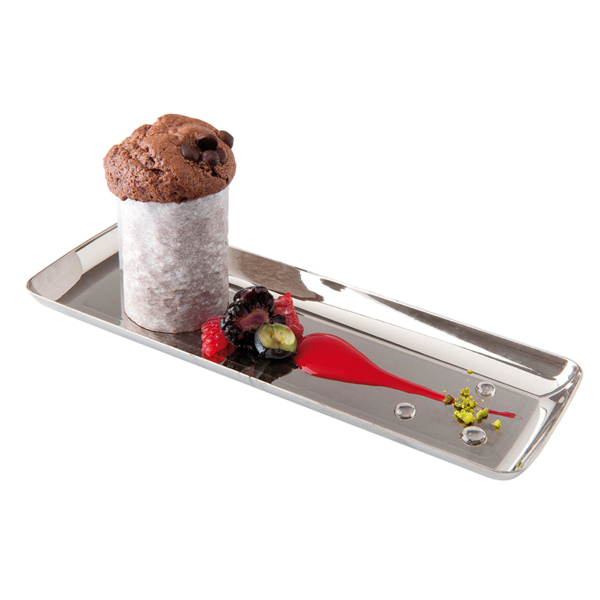 Garcia De Pou MINI BANDEJAS TAPAS 19x6 5x1 2 CM PLATEADO PS (500 UNID.)