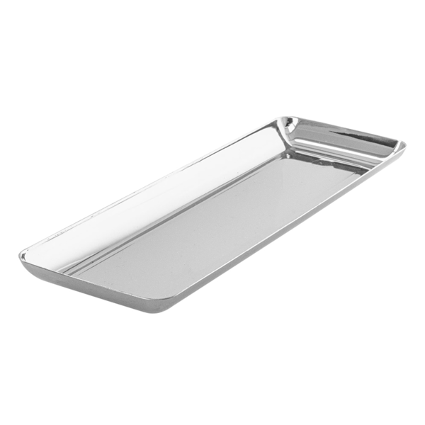 Garcia de pou MINI BANDEJAS TAPAS 19x6 5x1 2 CM PLATEADO PS (500 UNID.)