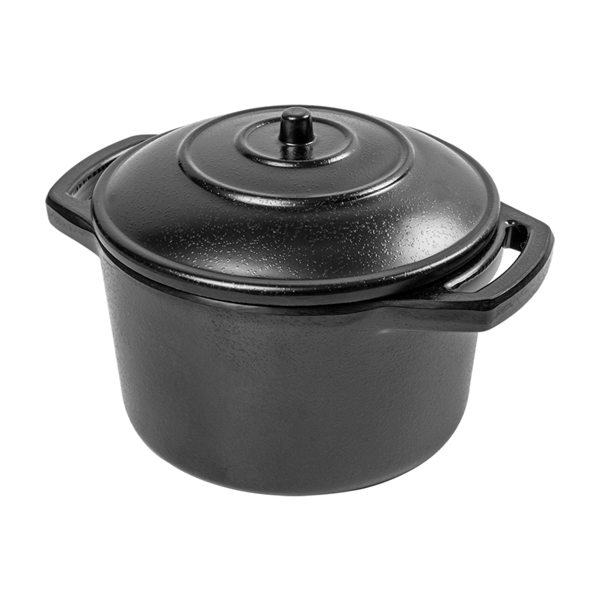 Garcia De Pou MINI CACEROLAS CON ASAS Y TAPA 'ASAMI WARE' 300 ML Ø10 5x6 5 CM NEGRO MELAMINA (12 UNID.)