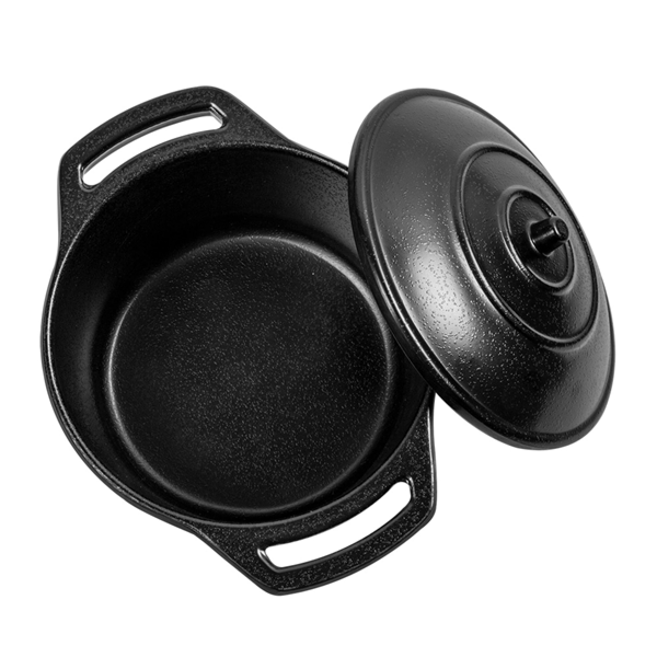 Garcia De Pou MINI CACEROLAS CON ASAS Y TAPA 'ASAMI WARE' 300 ML Ø10 5x6 5 CM NEGRO MELAMINA (12 UNID.)