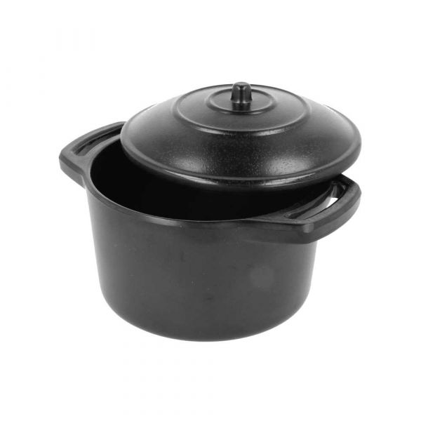 Garcia de pou MINI CACEROLAS CON ASAS Y TAPA 'ASAMI WARE' 300 ML Ø10 5x6 5 CM NEGRO MELAMINA (12 UNID.)