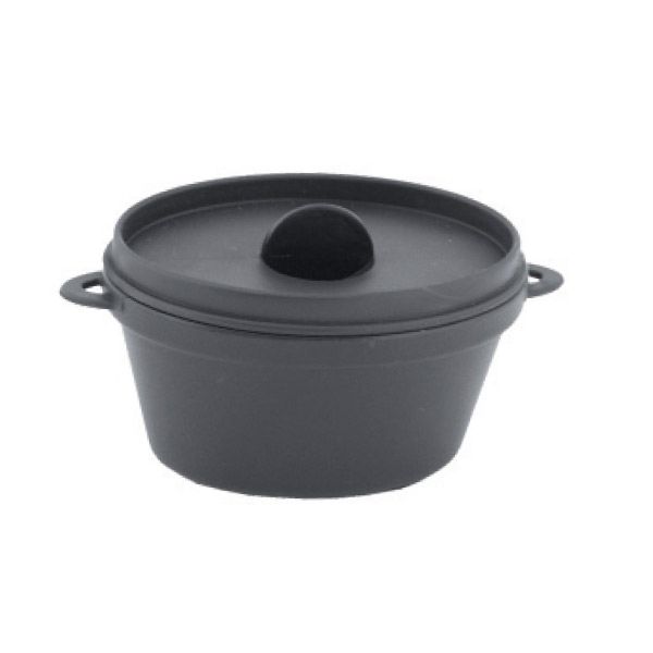 Garcia De Pou MINI CACEROLAS MICROONDABLES+TAPAS 65 ML 9 1x5 8x4 5 CM NEGRO PP (216 UNID.)