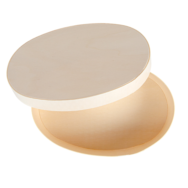 Garcia De Pou MINI CAJA OVAL CON TAPA 16x10 5x5 CM NATURAL MADERA (20 UNID.)