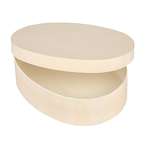 Garcia De Pou MINI CAJA OVAL CON TAPA 19 5x14 5x5 CM NATURAL MADERA (20 UNID.)
