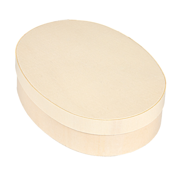 Garcia de pou MINI CAJA OVAL CON TAPA 19 5x14 5x5 CM NATURAL MADERA (20 UNID.)