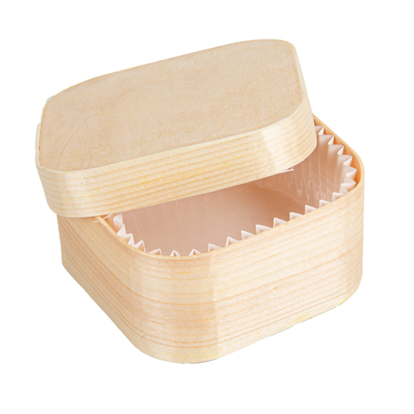 Garcia De Pou MINI CAJITAS CUADRADAS + TAPA Y CÁPSULA 8x8x4 CM NATURAL MADERA (200 UNID.)