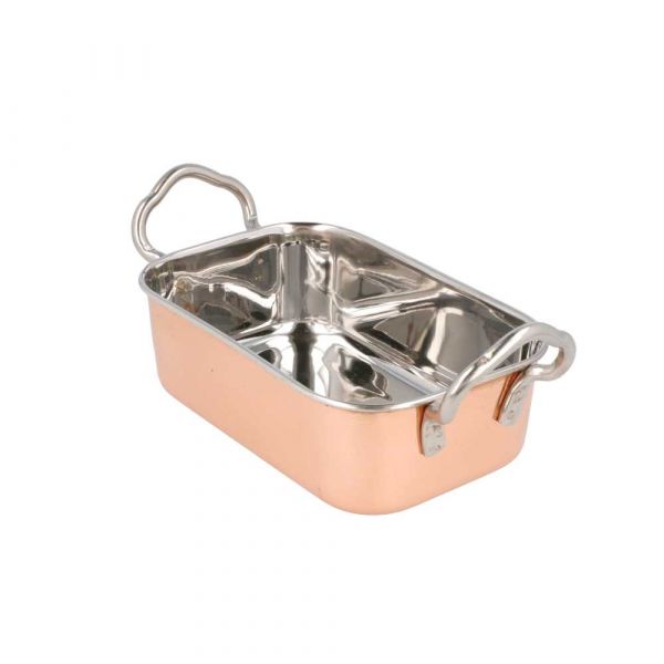 Garcia de pou MINI CUBETAS CON ASAS 'ARTINOX' 14 5x9 5x4 5 CM COBRE INOX (6 UNID.)
