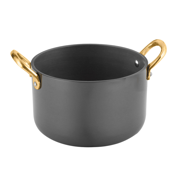 Garcia de pou MINI OLLA 'ARTINOX' 600 ML Ø 11x7 CM NEGRO INOX + ALUMINIO (1 UNID.)