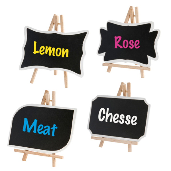 Garcia de pou MINI PIZARRAS + CABALLETES 12x8 CM NEGRO MADERA (1 UNID.)