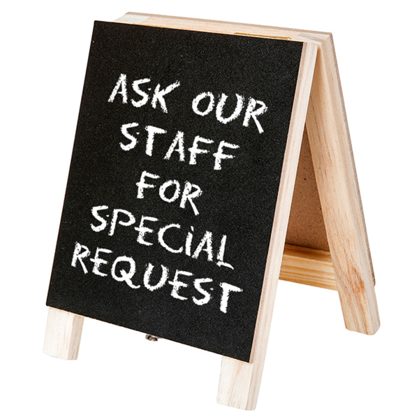 Garcia de pou MINI PIZARRAS DE TIJERA 2 CARAS 10x14 CM NEGRO MADERA (1 UNID.)