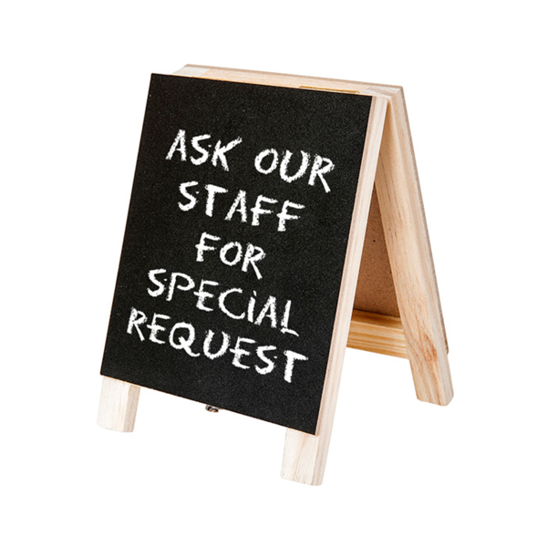 Garcia de pou MINI PIZARRAS DE TIJERA 2 CARAS 7x10 CM NEGRO MADERA (1 UNID.)