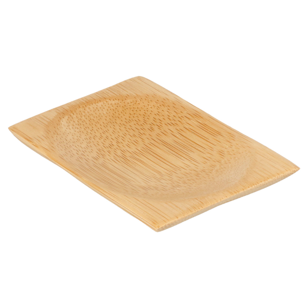 Garcia De Pou MINI PLATOS RECTANGULARES 6x8 CM NATURAL BAMBÚ (24 UNID.)