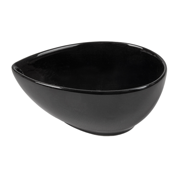 Garcia de pou MINI RECIPIENTES "LÁGRIMA" 'AKALA' Ø 10x7 2x4 1 CM NEGRO PORCELANA (12 UNID.)