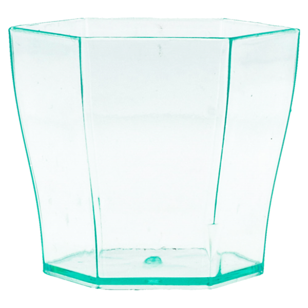 Garcia De Pou MINI RECIPIENTES REUTILIZABLES HEXAGONALES 60 ML 4 7x4 6 CM VERDE AGUA PS (864 UNID.)