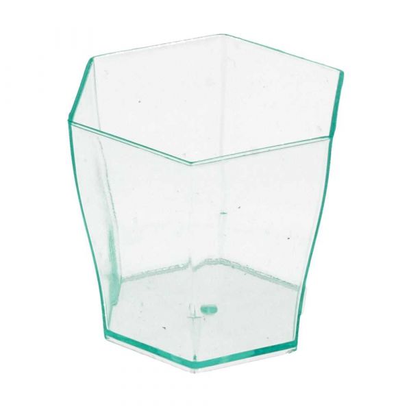 Garcia de pou MINI RECIPIENTES REUTILIZABLES HEXAGONALES 60 ML 4 7x4 6 CM VERDE AGUA PS (864 UNID.)