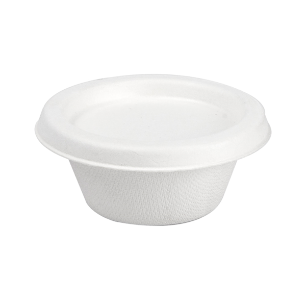 Garcia de pou MINI TARRINAS + TAPAS 'BIONIC' 60 ML Ø 6 9x3+0 7 CM BLANCO BAGAZO (1000 UNID.)