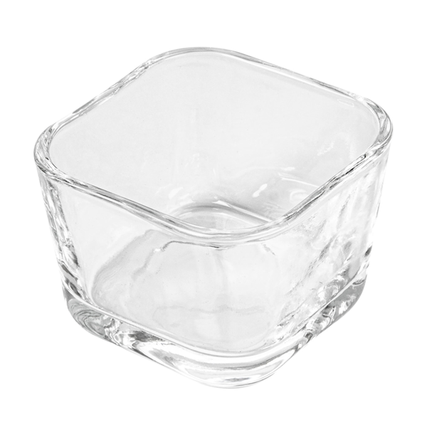 Garcia de pou MINI VASO CUADRADO 75 ML 2 5 OZ 5 7x5 7x4 CM TRANSPARENTE CRISTAL (72 UNID.)
