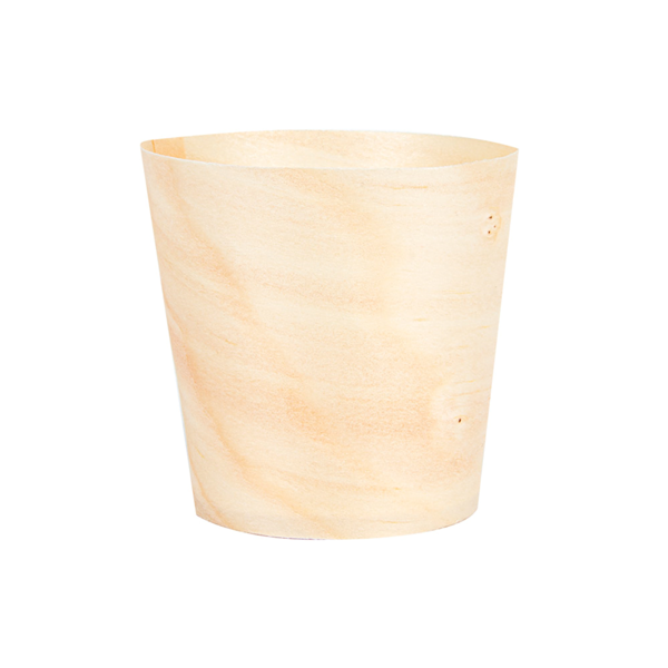 Garcia De Pou MINI VASOS DE HOJUELA DE ÁLAMO 15 ML Ø 4 4x4 5 CM NATURAL MADERA (50 UNID.)