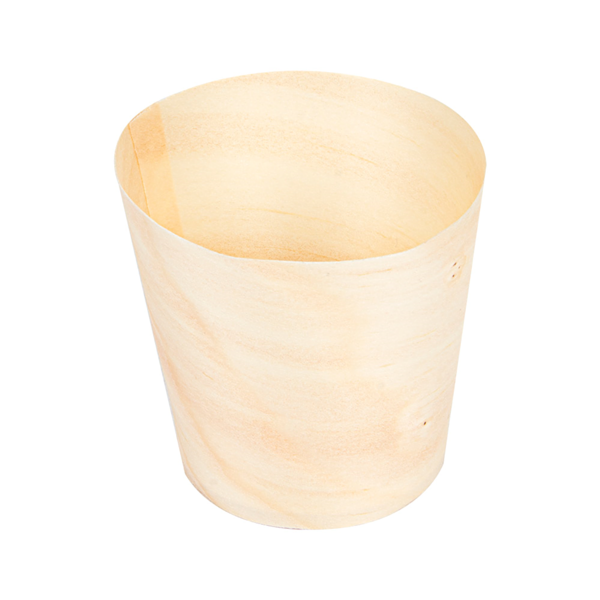 Garcia de pou MINI VASOS DE HOJUELA DE ÁLAMO 15 ML Ø 4 4x4 5 CM NATURAL MADERA (50 UNID.)