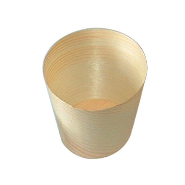 Garcia de pou MINI VASOS DE HOJUELA DE ÁLAMO 30 ML Ø 6x6 CM NATURAL MADERA (50 UNID.)
