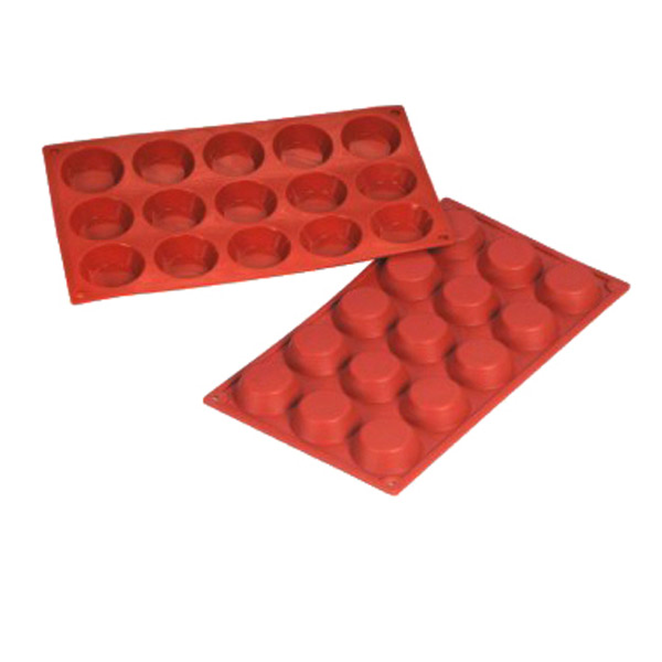 Garcia de pou MOLDE PETIT FOUR Ø 5x1 5 CM 17 5x30 CM ROJO SILICONA (1 UNID.)